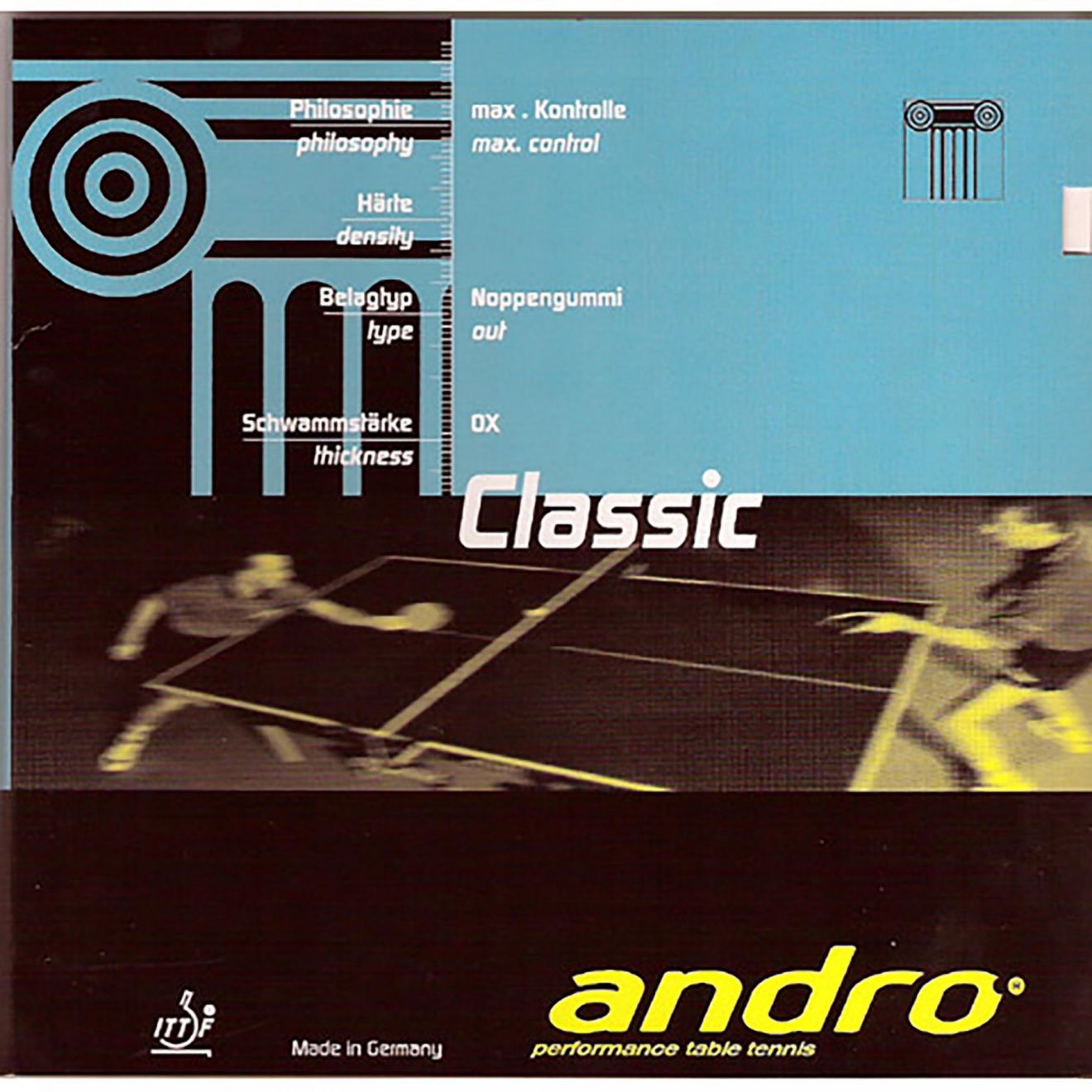 Andro Classic Table Tennis Rubber – World of Table Tennis Store
