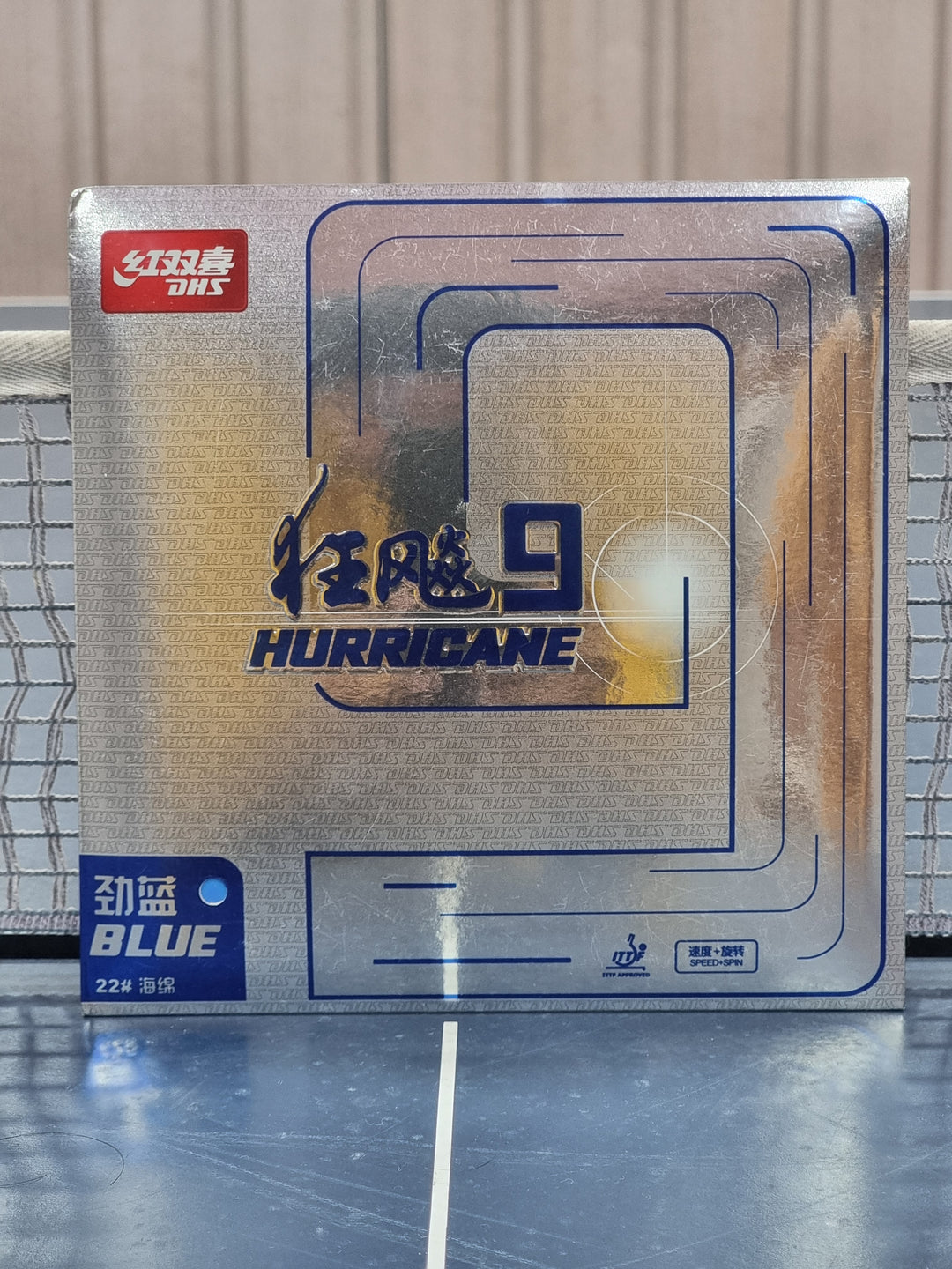 DHS Hurricane 9-BLUE Table Tennis Rubber