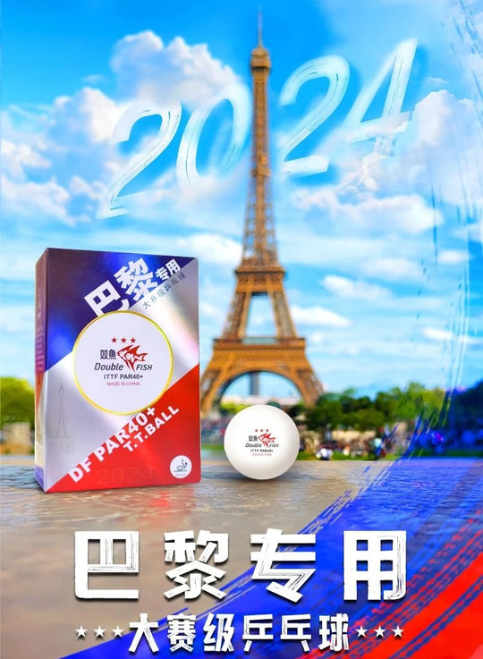 Double Fish PAR40+ 3 Star ITTF (Seam) Table Tennis Balls - Official Olympics Paris 2024 Balls