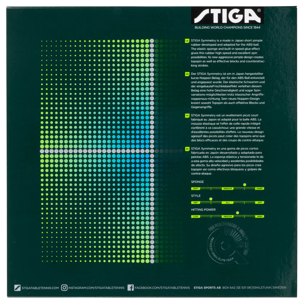 Stiga Symmetry Table Tennis Rubber