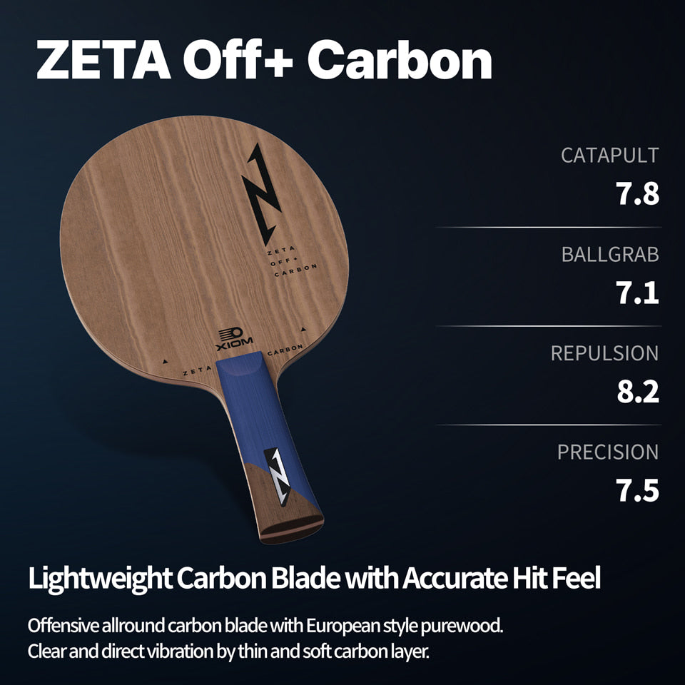 Xiom Zeta Offensive+ Carbon Table Tennis Blade