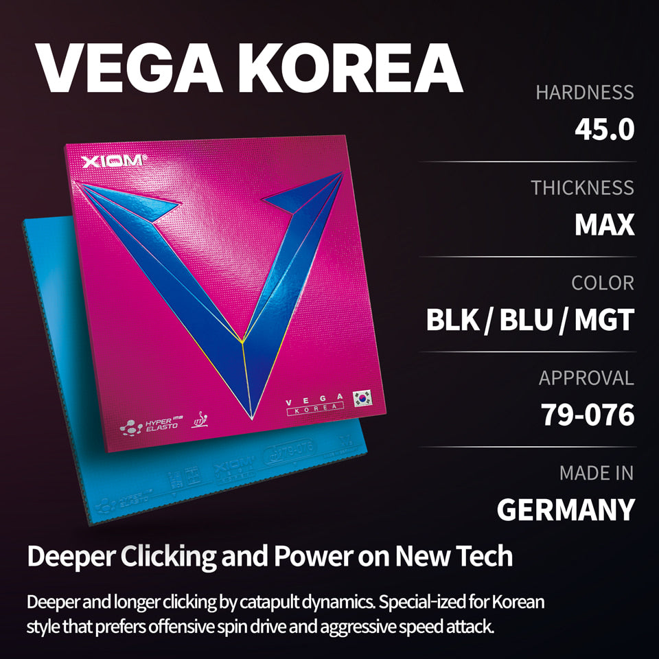 Xiom Vega KOREA Table Tennis Rubber