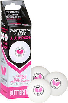 Butterfly 3-STAR R40+ Table Tennis Ball (Pack of 3)