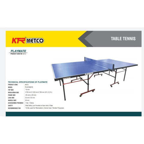 KTR Metco Play Mate Table Tennis Table